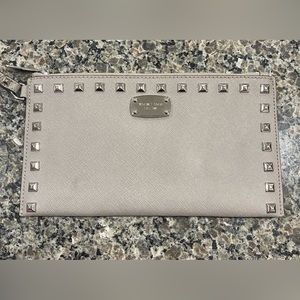 Grey studded Micheal Kors wristlet